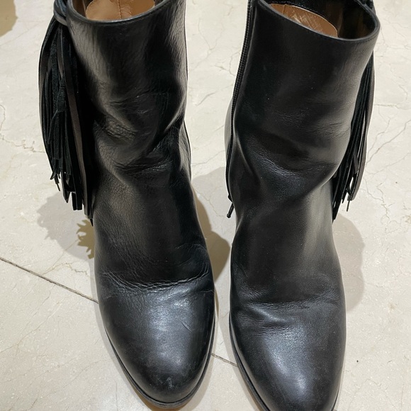 -SOLD!!!! Christian Louboutin black booties with fringe - Picture 2 of 4